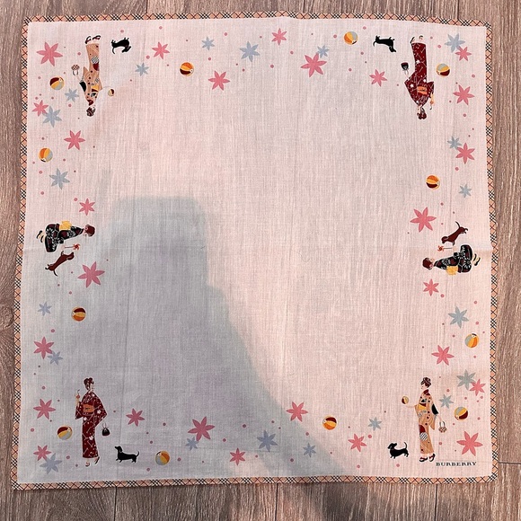 Burberry story Asian scarf NWOT very Rare - Picture 3 of 11